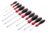 Wiha 30290 SoftFinish Grip Screwdriver Set, Slotted 3.0-6.5, Phillips Number 0-2 and Square Number 1-3, 10-Piece Set