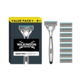 Wilkinson Sword Quattro Titanium Mens Razor for Sensitive Comfort
