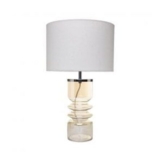 Willow Ribbed Glass Table Lamp, Champagne