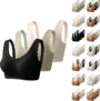 Wireless Bras for Women UK Seamless Full Coverage Sports Bras Non Wired T-Shirt Bra Ladies Push Up Bra Soft Comfort Sleep Bralettes with Wide Straps