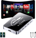 Wireless Carplay Adapter UK, USB Plug & Play for CarPlay & Android Auto, Dual-Band WiFi, 4K Video Support, Compatible with iPhone 7/iOS 10 & Android 11, No Vehicle Modification Needed