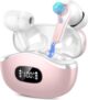 Wireless Earbuds, Bluetooth 5.3 Headphones In Ear Earphones 4 ENC Noise Cancelling Mic Headphones with HIFI Stereo, 40H Playtime, Type-C Charging Case, IP7 Waterproof Running Earbuds Pink