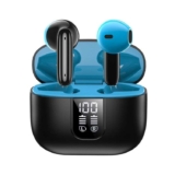 Wireless Earbuds Bluetooth 5.3 with Active Noise Cancellation Sweat-Resistant Lightweight Design – Black/Blue H2O-RIPT-LIT-BLK