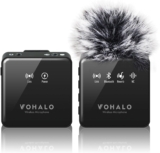 Wireless Lavalier Microphone for iPhone/Android/Camera/Camcorder Professional Video Recording Interview with Automatic Noise Reduction