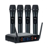 Wireless Microphone System 4 Channel Audio VHF with 4 Handheld Dynamic Mic Welcome offer Enping Xiehe Audio Equipment Factory