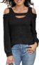 Women Blouses Long Sleeve V Neck Tops Women Elegant Off-Shoulder Shirts Casual Business Outfits for Spring Fall