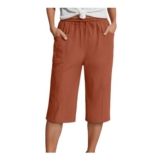 Womens Cropped Trousers: Harem, Wide-Leg, Breathable, Comfy Lounge