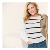 Womens Drifter Knitted Vest with Poplin Sleeves
