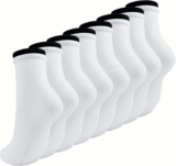 Womens High Mid Calf Yoga Socks Non-Slip Grip Socks with Colorful Contrast Cuff, Ideal for Pilates, Barre, & Home Workouts