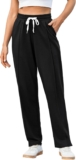 Womens Joggers Cotton Tracksuit Bottoms Straight Leg Sweatpants Lounge Pants Sports Trousers with Pockets Drawstring