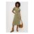 Womens Khaki Shirt Buckle Dress