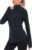 Womens Long Sleeve Tops 1/4 Zip Running T-Shirt Lightweight Polo Shirts UPF 50 Activewear with Thumb Holes Sports Hiking Gym Tops