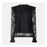 Womens Open Short-Sleeve Blouse