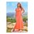 Womens Orange Linen Milkmaid Dress