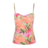 Womens Pink Sunset Tankini Top