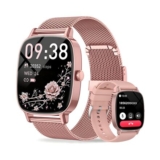 Womens Smartwatch 1.85 Sleep, HR, SpO2, Calls, IP68, Rose Gold