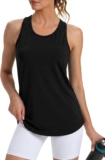 Womens Split Back Gym Vest – Mesh Racerback Yoga Tank Top, Quick Dry Sleeveless Athletic Shirt for Running and Fitness