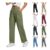 Womens Summer Cotton Linen Trousers Casual Loose Fit