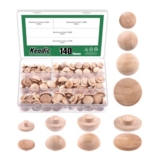 Wood Hole Plugs Set, 140 Pcs, 4 Sizes