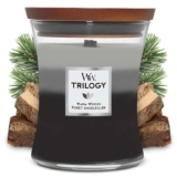 WoodWick Medium Hourglass Warm Woods Trilogy Scented Candle (60 Hour Burn Time)