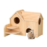 Wooden Hamster House and Hideout for Small Pets