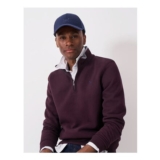 Wool Blend Crew Cap in Navy