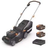 Worx 40V (2x20V) 37cm Brushless Cordless Mower – Includes 2x 4.0Ah Batteries & Dual Charger (5 Years Warranty)