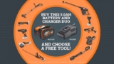 Worx 5.0Ah PowerShare Pro Battery & 1-Hour Rapid Charger Plus a Free Tool