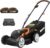 Worx WG779E.2 40V 34cm Cordless Lawnmower with 2 x 2.0Ah Batteries, Charger & 30L Grass Collection Bag