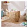 Woven Whale Basket L 60cm X W 30cm X D 30cm