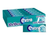 Wrigley Extra Chewing Gum Sugar Free, Cool Breeze Flavour, 30 Packs of 10 (S&S £13.90 15% off if first S&S £11.58)