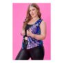 Xpluswear plus Size Purple Sequin Sleeveless Open Front Vest