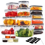 YASHE 38PCS Food Storage Containers with Lids Airtight