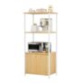 YITAHOME 3-Tier Kitchen Shelf with Cabinet, Microwave & Coffee Bar