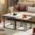 YITAHOME Coffee Table Set of 2, Wooden Living Room Nesting Tables, Modern Cocktail Side Table with Metal Frame for Living Room, Dining Room, Kitchen, White