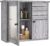 YITAHOME Double Door Mirrored Bathroom Cabinet, Modern Wall Mounted Storage Furniture,Storage Cabinet for Home, Bedroom & Bathroom Accessory Organizer 60 20 49.2 CM (Black)