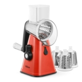 Yabano Rotary Cheese Grater with 3 Replaceable Steel Drum Blades