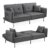Yaheetech 198cm Modern Fabric 3 Seater Sofa Bed Dark Gray