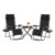 Yaheetech 3PCS Zero Gravity Recliner Sunlounger Table Set