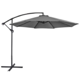 Yaheetech Cantilever Parasol Umbrella 3m – Crank Handle & Cross Base & Ribs