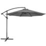 Yaheetech Cantilever Parasol Umbrella 3m – Crank Handle & Cross Base & Ribs