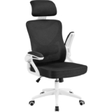 Yaheetech Computer Desk Chair with Arms and Height Adjustable Back Support – With Voucher