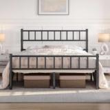 Yaheetech Double Metal Bed Frame 4ft6, Black