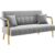 Yaheetech Gold Metal Frame Sofa – Light Grey Pink Green – Sold & Shipped by Monumart Limited
