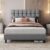 Yaheetech King Bed Frame Upholstered with Adjustable Square Tufted Headboard, Light Grey – Sold & Dispatched by Yaheetech UK
