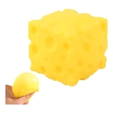 Yellow Cheese Squeeze Toy,Cheese Squishy Stress Ball Realistic Design