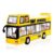 Yellow Double-Decker Bus Toy, Pull-Back Diecast Model for Kids