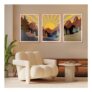 YiYa 3-Piece Mountain Metal Wall Art Set