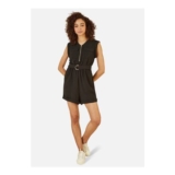 Yumi Black Utility Playsuit with Pockets