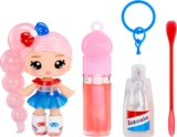 Yummiland x Licensed Sweets Lip Gloss Doll: Bazooka Bubble Gum – Jojo Bubblegum – Includes 1 Doll, DIY Lip Gloss Removable Keychain, Cosmetic Play, Collectible, Suitable for Children Ages 4
